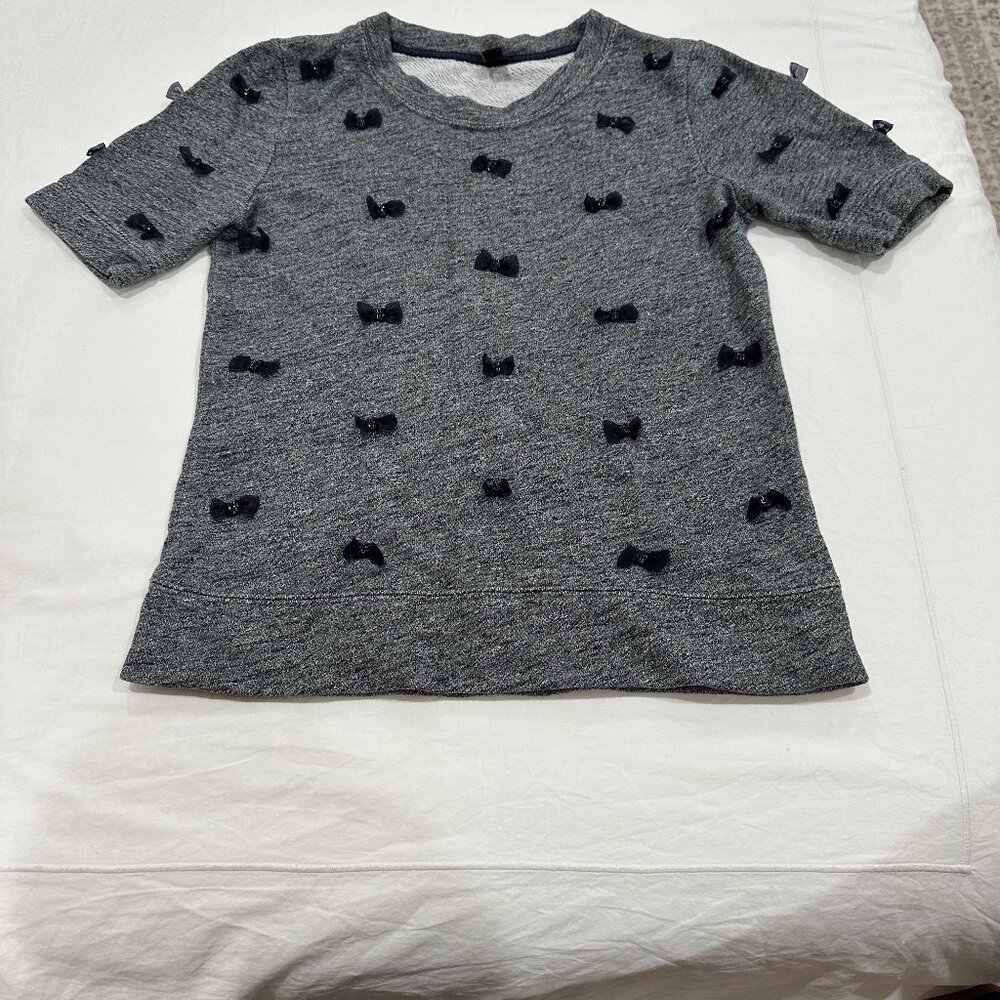 J Crew Holiday Fleece top (short sleeves)